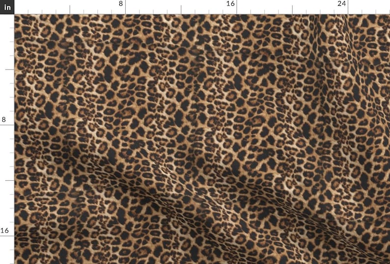 Cheetah Fabric - Cheetah Leopard By Parisbebe - Brown Tan Realistic Animal Print Safari Africa Cotton Fabric By The Yard With Spoonflower image 1