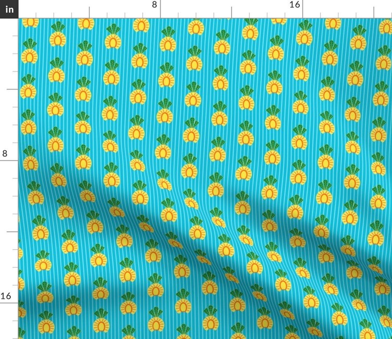 Mod Pineapple Fabric Baby Stripe Pineapples by Dearchickie Etsy