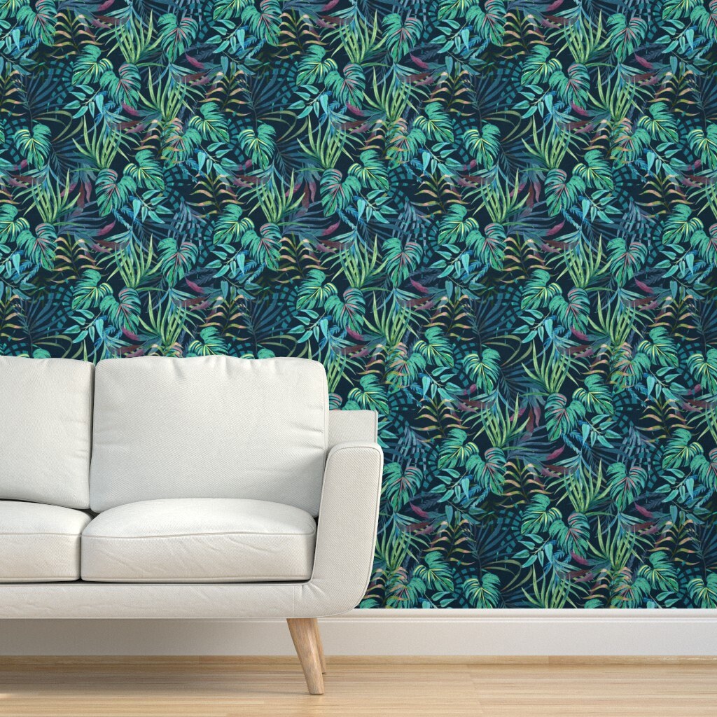 Tropical Wallpaper In A Tropical Mood By Michele Norris | Etsy