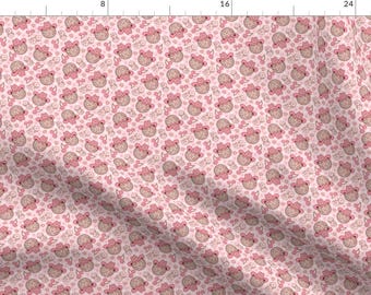 Cowboy Disco Balls Fabric - Disco Valentines by camilaprints - Vintage Retro Groovy Western Feminine Pink  Fabric by the Yard by Spoonflower