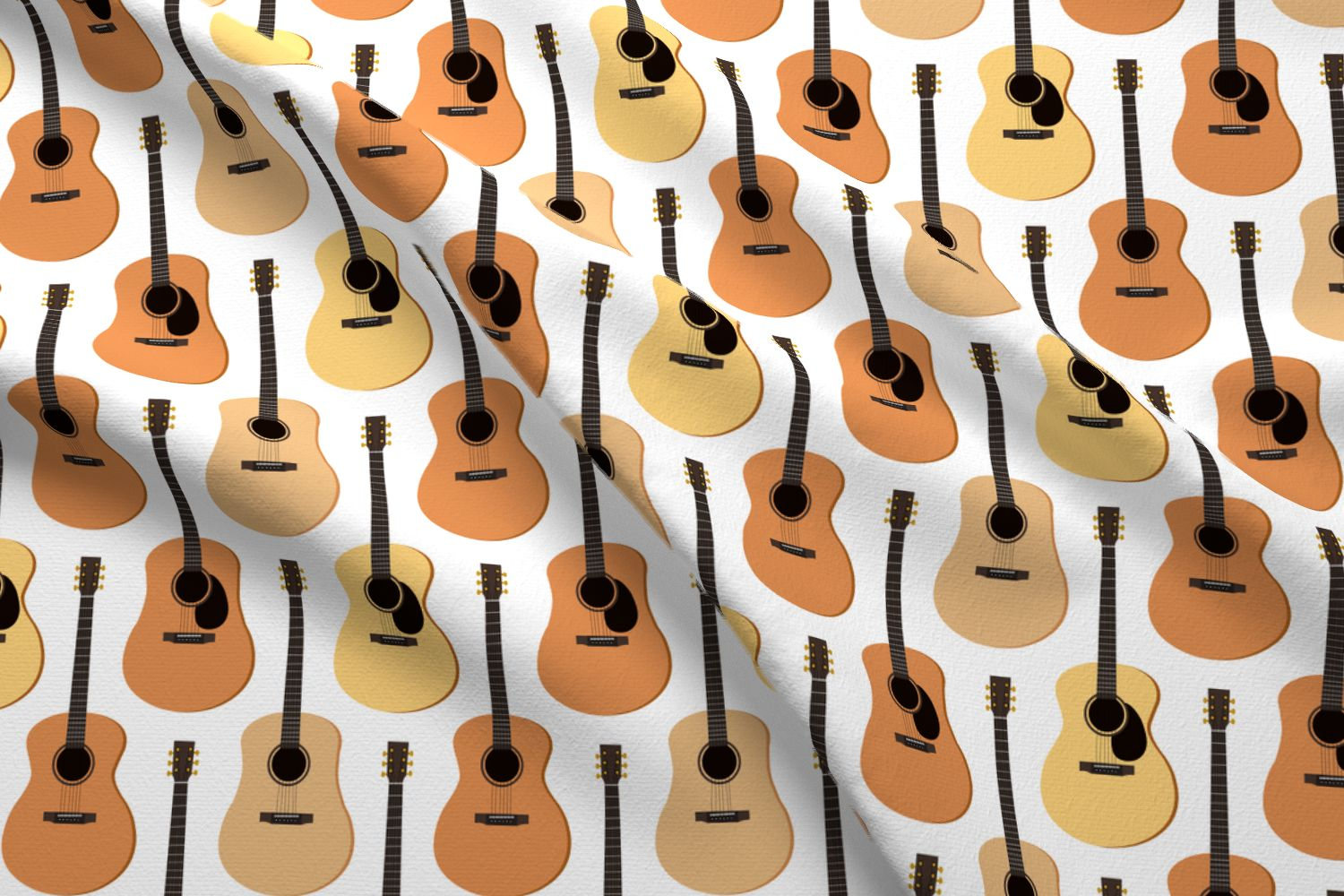 Guitar Fabric Acoustic Guitars By Jannasalak Guitar Music Etsy