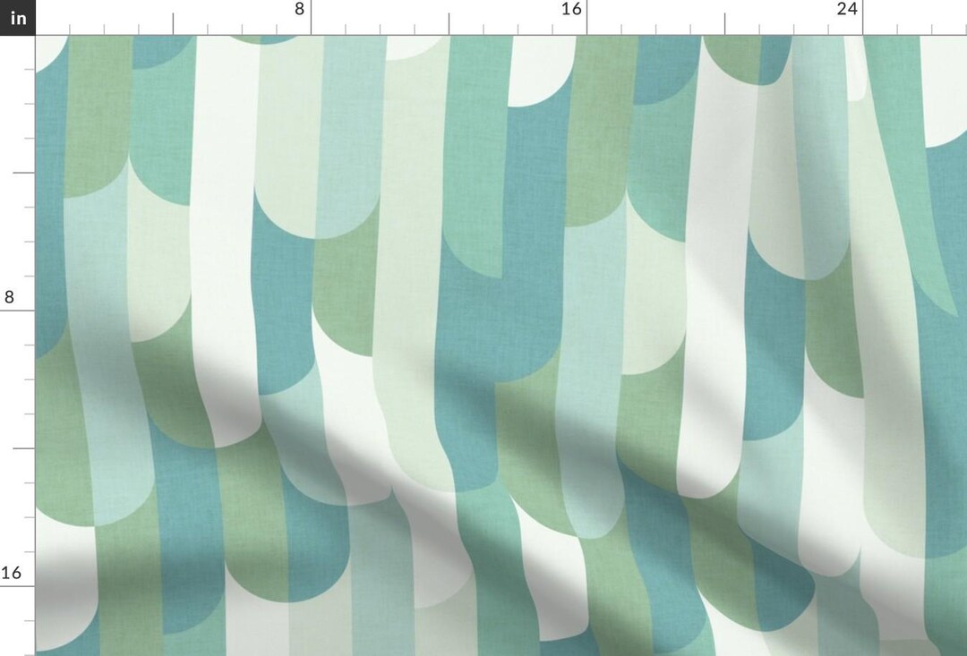 Art Deco Fabric - Abstract Fish Scale by Dominique_vari - Nautical ...