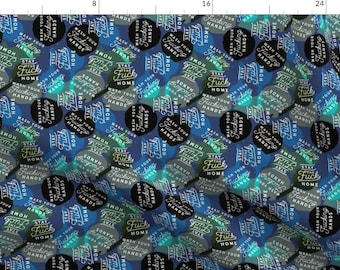 Stay Home Fabric - Tiny Wash Your F*ing Hands Stay The F Home By Cynthiafrenette- Social Distance Cotton Fabric by the Yard with Spoonflower