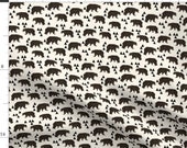Bear Fabric - Geo Bear Small Version Kids Geometric Triangle Bear By Andrea Lauren - Bear Cotton Fabric By The Yard With Spoonflower