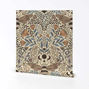 Pollinator Removable Peel and Stick Wallpaper - Arts And Crafts Boho Mystical - Wall Art Wall Decor - Forest Spirits by ozdebayer