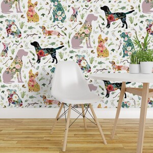 Floral Dogs Wallpaper 8 Patchwork Dogs by Shopcabin Floral Dogs Custom