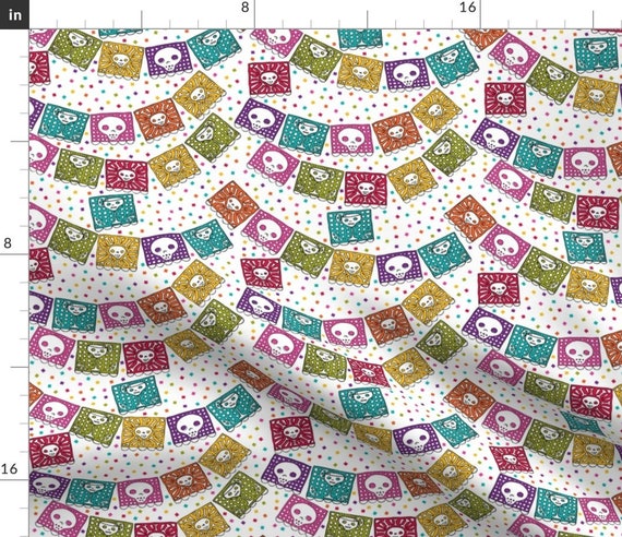 Party Paper Garland Fabric Papel Picado by Skellychic | Etsy