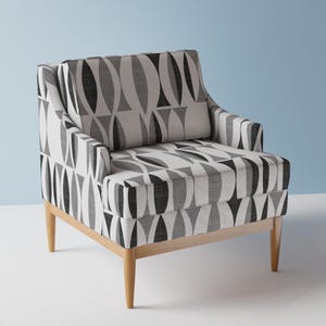 Black And White Upholstery Fabric- Field In Black And White by chicca_besso - Vintage Geometric Gray   Fabric By The Yard With Spoonflower
