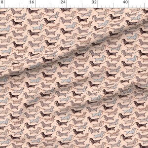 Dog Fabric - Origami Dachshunds Sausage Dogs Background By Selmacardoso - Dog Origami Sausage Cotton Fabric By The Yard With Spoonflower image 2