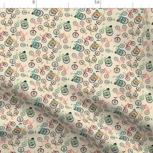 Bikes Fabric - Bikes By Heidikenney - Bikes Cute Colorful Vintage Bicycles Tricycles Cotton Fabric By The Yard With Spoonflower