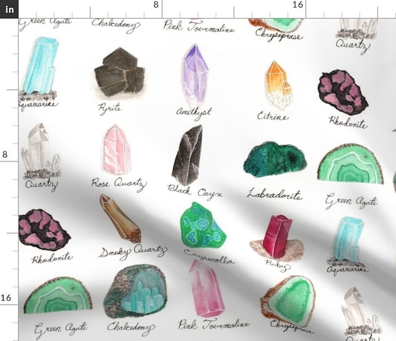 Mineral Gem Fabric Healing Crystals Gem Stone and Mineral