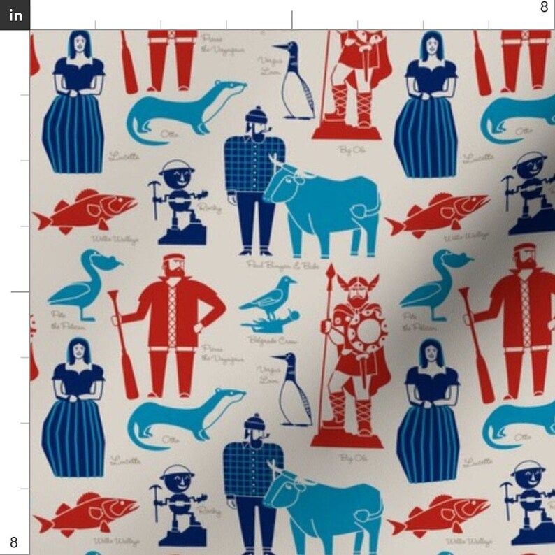 Minnesota Fabric Minnesota Icons by Cindylindgren Paul Etsy