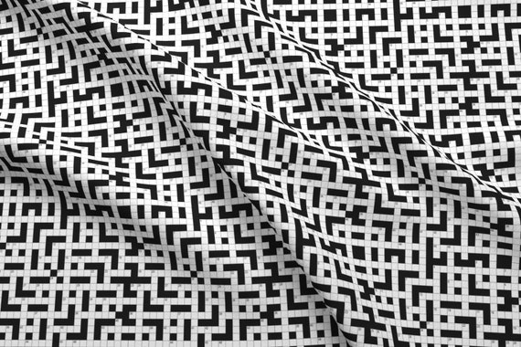 Crossword Fabric Cryptic Crossword By Aussienisi Crossword Etsy