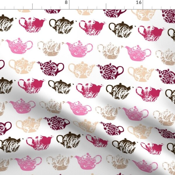 Teapot Fabric Etsy