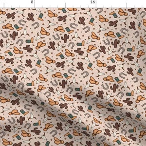 Cowboy Western Fabric - Western Rodeo by brittanyfrostdesigns - Country Rodeo Small Scale Horse Boot Fabric by the Yard by Spoonflower