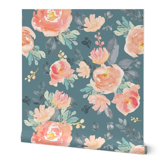 Mint And Coral Wallpaper