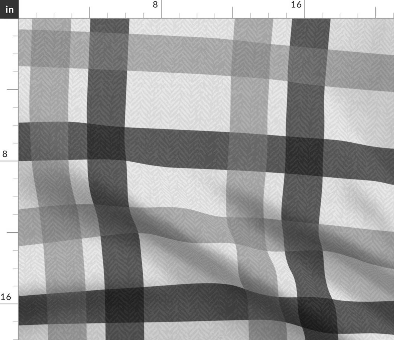 Retro Gray Plaid Fabric Retro Plaid Light Grey by Eto Etsy
