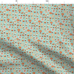 Pumpkin Spice Fabric - Mini - Watercolor Psl - Pumpkin Spice Latte, Coffee, Latte, Pumpkin, Fall, Autumn Fabric - Mint By Charlottewinter image 1