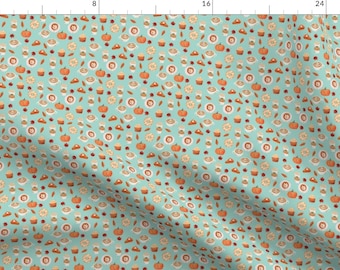 Pumpkin Spice Fabric - Mini - Watercolor Psl - Pumpkin Spice Latte, Coffee, Latte, Pumpkin, Fall, Autumn Fabric - Mint By Charlottewinter