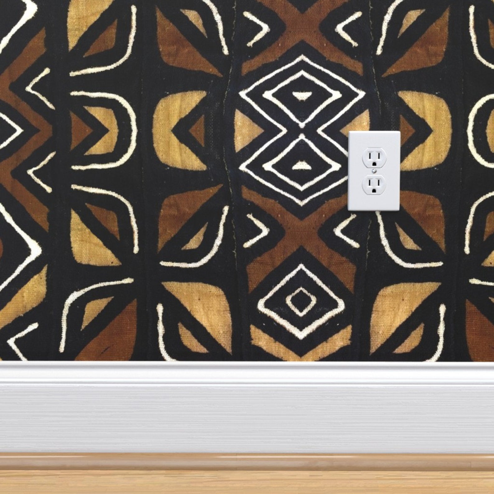 Mali Wallpaper Mudcloth 3 By Susaninparis Mali Mudcloth | Etsy