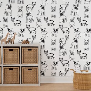 Frenchie Wallpaper French Bulldog Black White Dog by Andrea Lauren