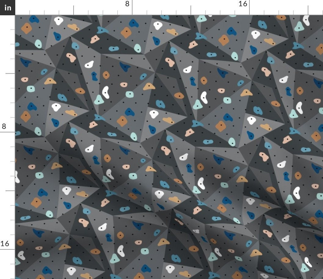 Rock Climbing Fabric Climbing Lovers by Littlesmilemakers Etsy