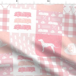Firefighter Fabric - Firefighter Wholecloth - Patchwork - Pinks Firefighter C19bs By Littlearrowdesign - Firefighter Fabric With Spoonflower