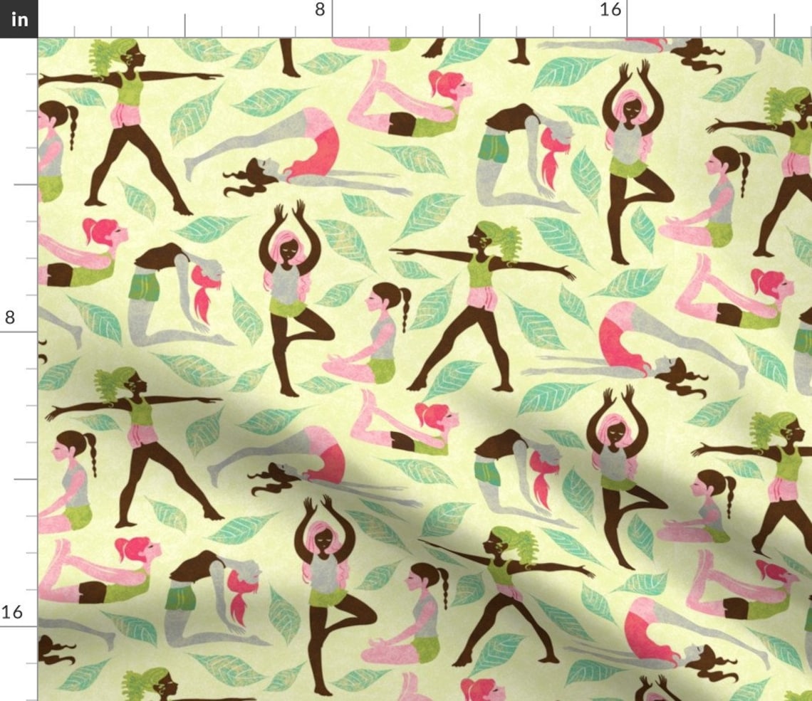 Yoga Exercise Fabric YogaGirls By Gaiamarfurt Yoga Etsy