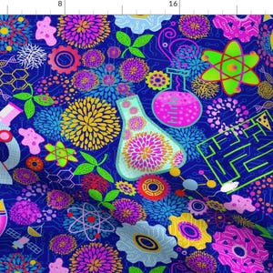 Space & Science Fabric - Stem Princess Possessions By Honoluludesign - Science Laboratory Space Cotton Fabric By The Yard With Spoonflower