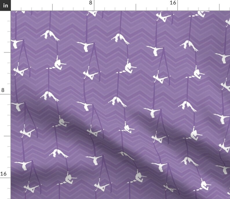 Aerial Silks Purple Acrobatics Chevron Girls Fabric Aerial - Etsy