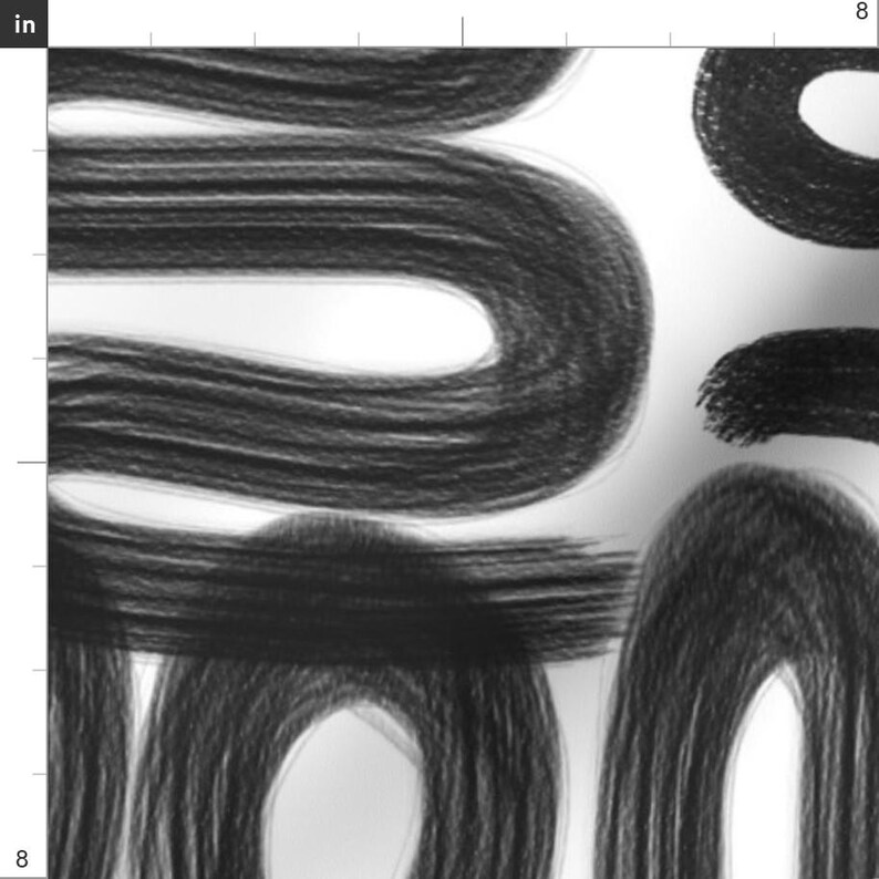 Tela de tapicería con garabatos de grafiti - Graffiti Squiggle de danika_herrick - Tela blanca y negra con gráficos llamativos cortada a medida con Spoonflower imagen 4