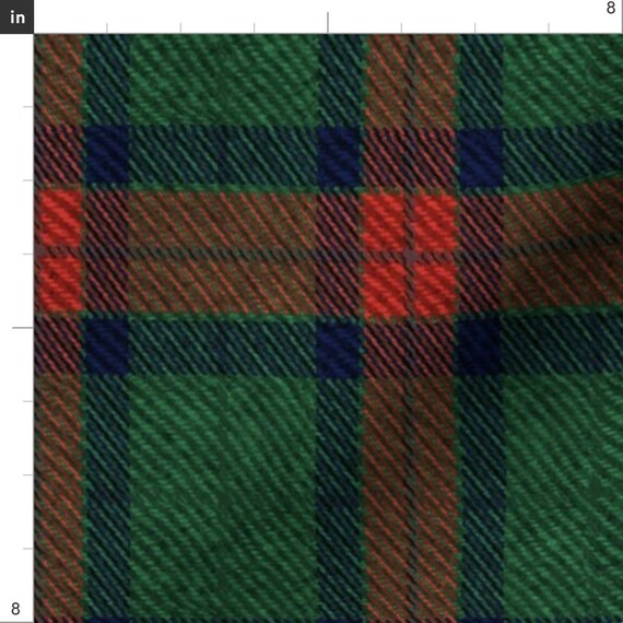Dark Green and Red Plaid Fabric Traditional Tartan by Willowlanetextiles  Holiday Plaid Cotton Fabric by the Yard With Spoonflower -  Canada