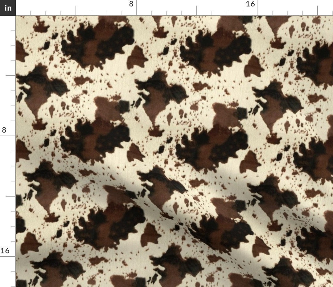 Faux Cowhide Fabric Cow Spots by Parisbebe Cowboy Rodeo Etsy