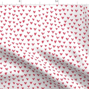 Red Hearts Fabric - Red Love Hearts By Graphicsdish - Red Love Valentine&#39;s Day Cotton Fabric By The Yard With Spoonflower
