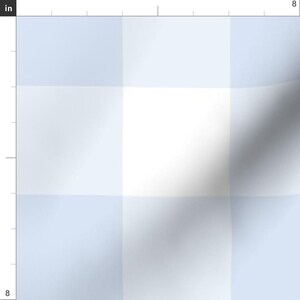 Blue Pastel Buffalo Apparel Fabric - Chambray Blue Gingham by dept_6 - Large Scale Pale Picnic Gingham Tartan Clothing Fabric by Spoonflower image 3