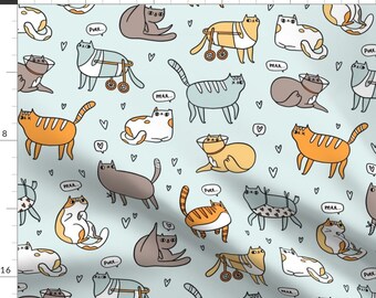Cute Animal Animals Cartoon Kids Characters Spoonflower Fabric by the Yard 