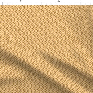 Waffle Texture Fabric - 1/2" Ice Cream Waffle Cone By Littlelionworkshop - Carmel Golden Rich Cotton Fabric By The Yard With Spoonflower