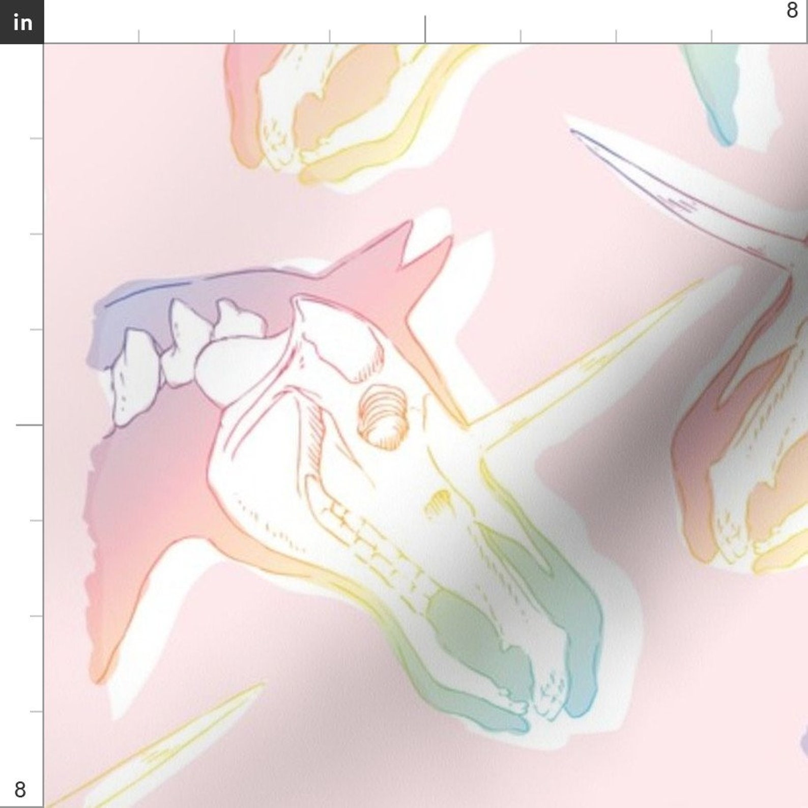 Unicorn Xray Fabric Unicorn Xray by Robynie Rainbow Etsy