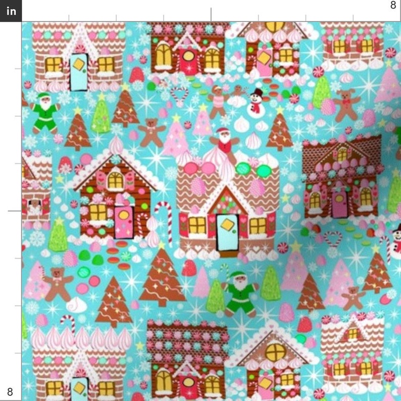 Gingerbread Fabric Holiday Gingerbread House // Christmas by - Etsy