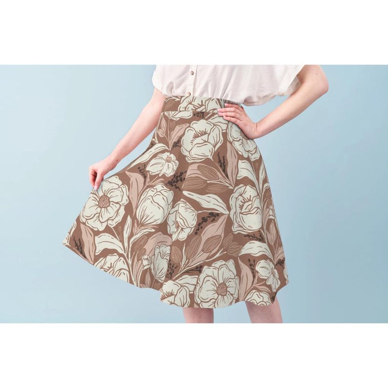 Vintage Apparel Fabric - Farmhouse Cream Floral by alderandbirchstudio - Floral Bohemian Botanical Farmhouse Clothing Fabric by Spoonflower image 4