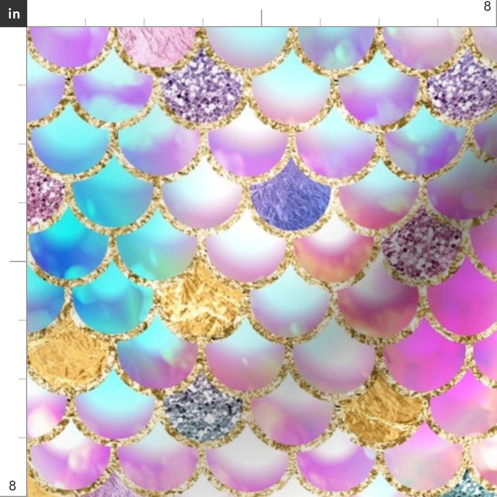 Pink Faux Glitter Mermaid Fabric Mermaid Scales Bokeh - Etsy
