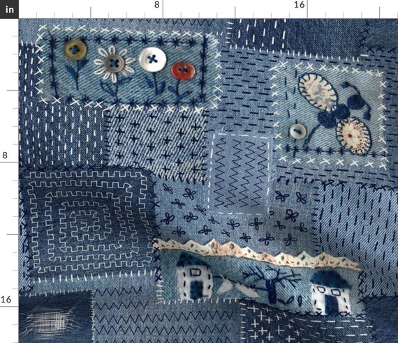 Faux denim sale fabric