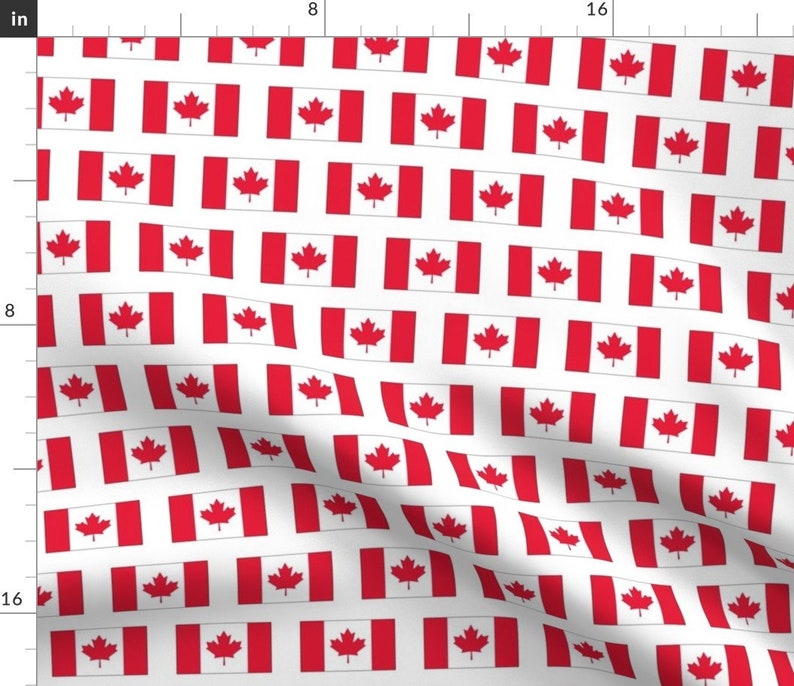 Canadian Flag Fabric Canadian Flag by Etsy