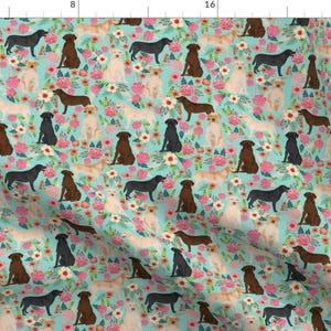 Labrador Fabric - Yellow Labrador Chocolate Black Lab Fabric For Dog Owners By Petfriendly - Cotton Fabric By The Yard With Spoonflower