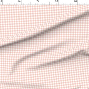 Blush Pink Gingham Fabric - Gingham Blush Pink by sugarfresh - Plaid Small Checks Buffalo Check Blush Pink Fabric by the Yard by Spoonflower imagen 2