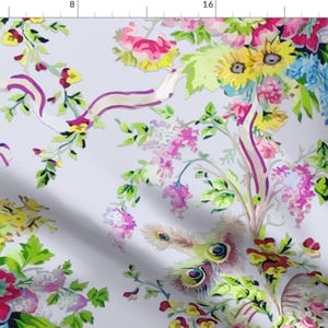 Floral Bouquet Fabric - Rococo Marie Antoinette&#39;S Boudoir Painted By Bonnie Phantasm - Flower Cotton Fabric By The Yard With Spoonflower