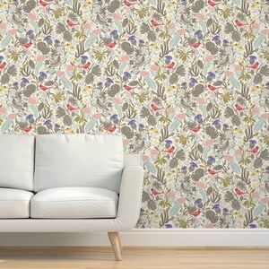 Botanical Wallpaper Peck and Plume by Katie Hayes Gray - Etsy