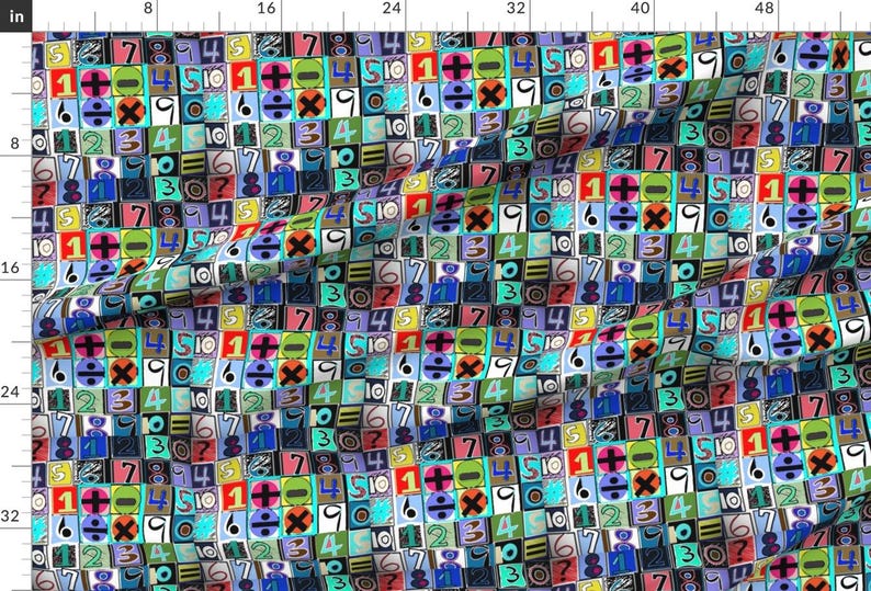 Math Fabric - Math!! by Soobloo- Mathematics Numbers Equations Nerdy ...