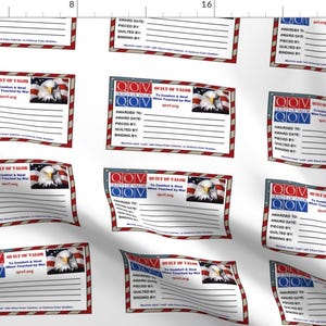 Quilt Fabric - Quilt Valor Label by leatherneckkiltedquilter - Label Quilt Of Valor Qov Logo Fabric by the Yard by Spoonflower