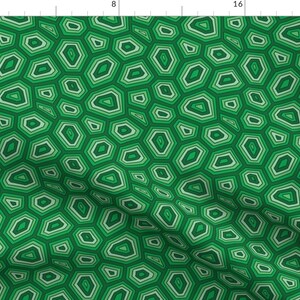 Abstract Fabric - Turtle Pattern2 By Yuliia Studzinska - Abstract Green Geometric Turtle Shell Cotton Fabric By The Yard With Spoonflower